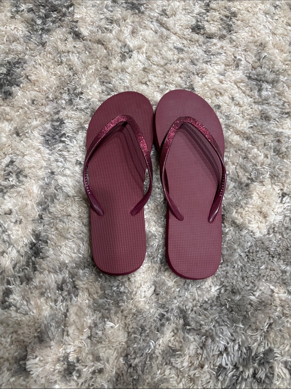 Aeropostale Women's Maroon Flip Flop Sandals
